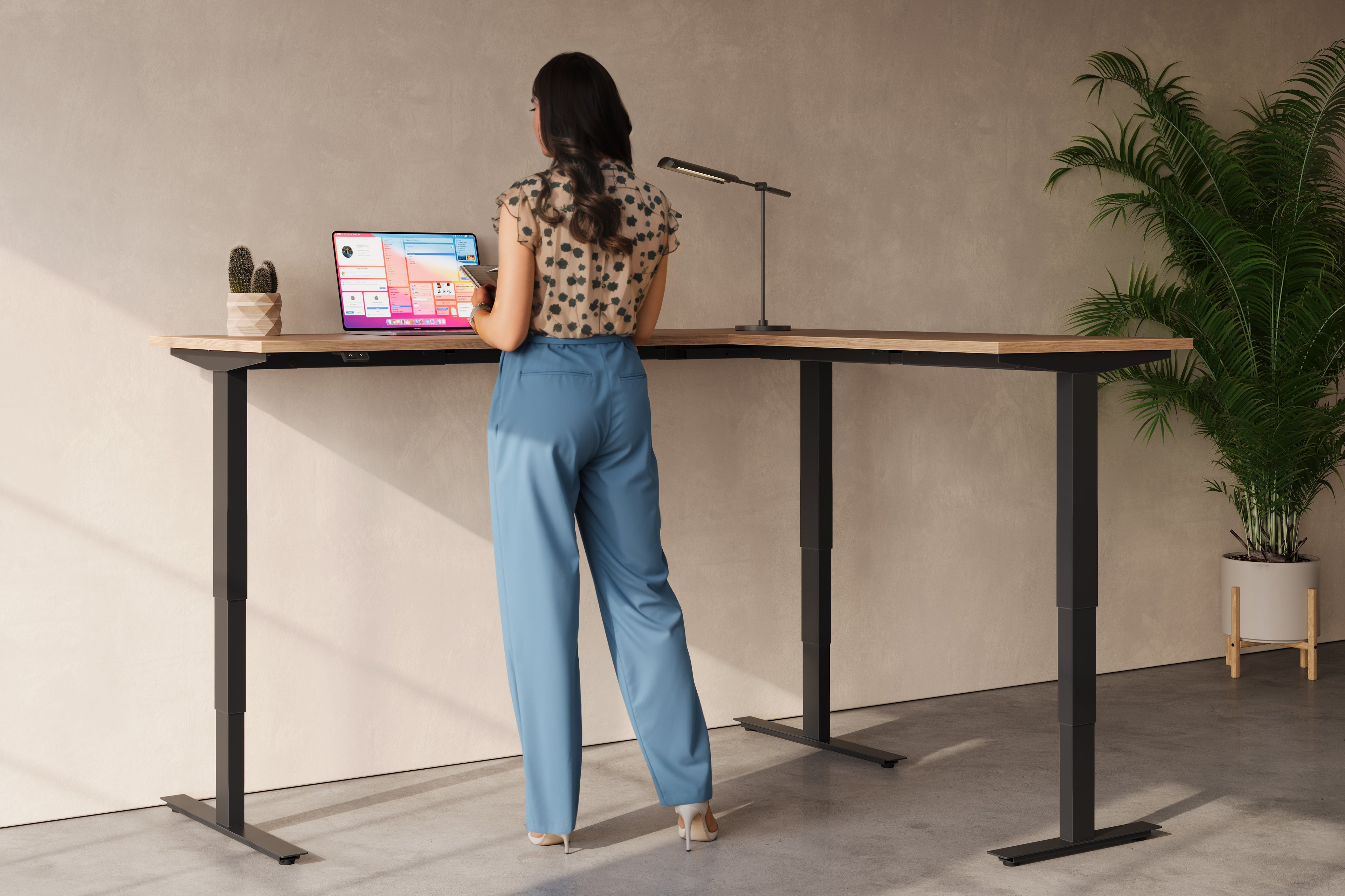 Advance Corner Height-Adjustable Desk