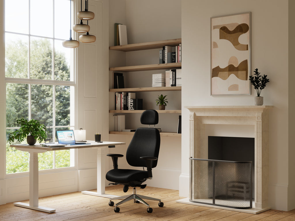 Air Height Adjustable Desk With Cable Ports