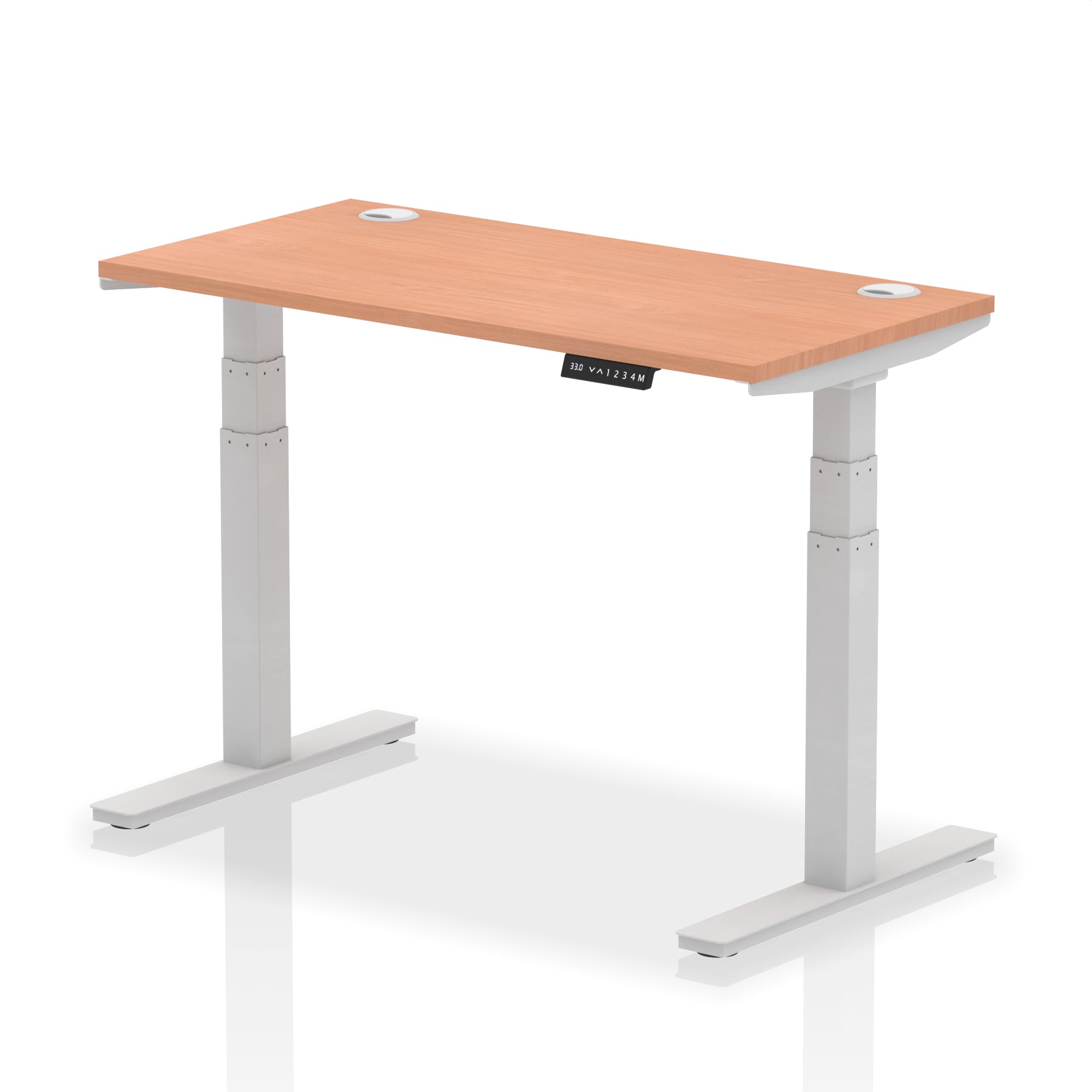 Air Height-Adjustable Slimline Desk With Cable Ports