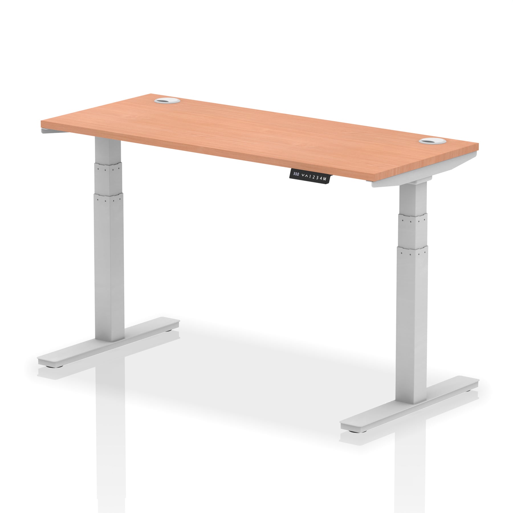 Air Height-Adjustable Slimline Desk With Cable Ports