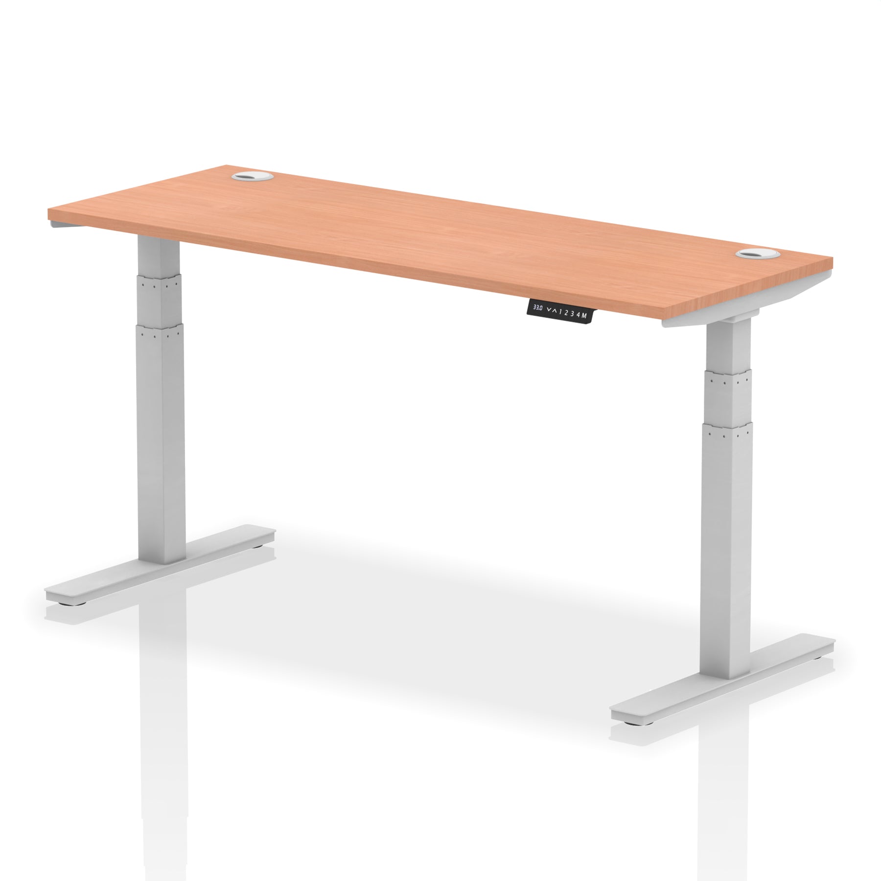 Air Height-Adjustable Slimline Desk With Cable Ports