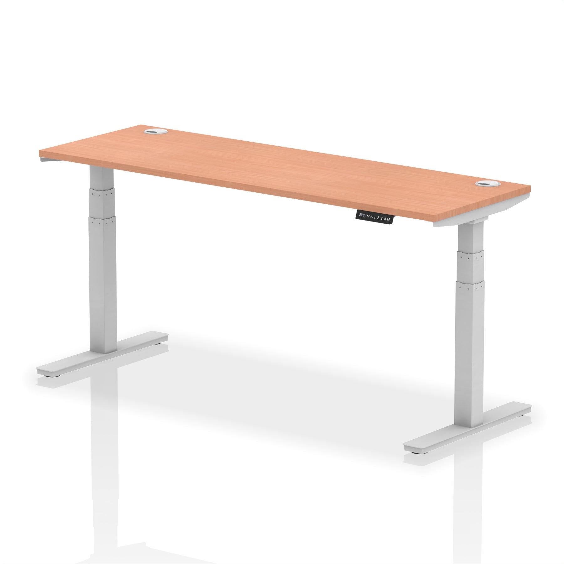 Air Height-Adjustable Slimline Desk With Cable Ports