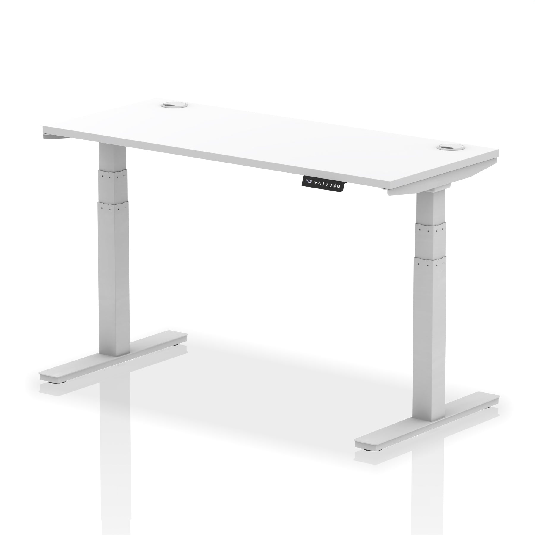 Air Height-Adjustable Slimline Desk With Cable Ports