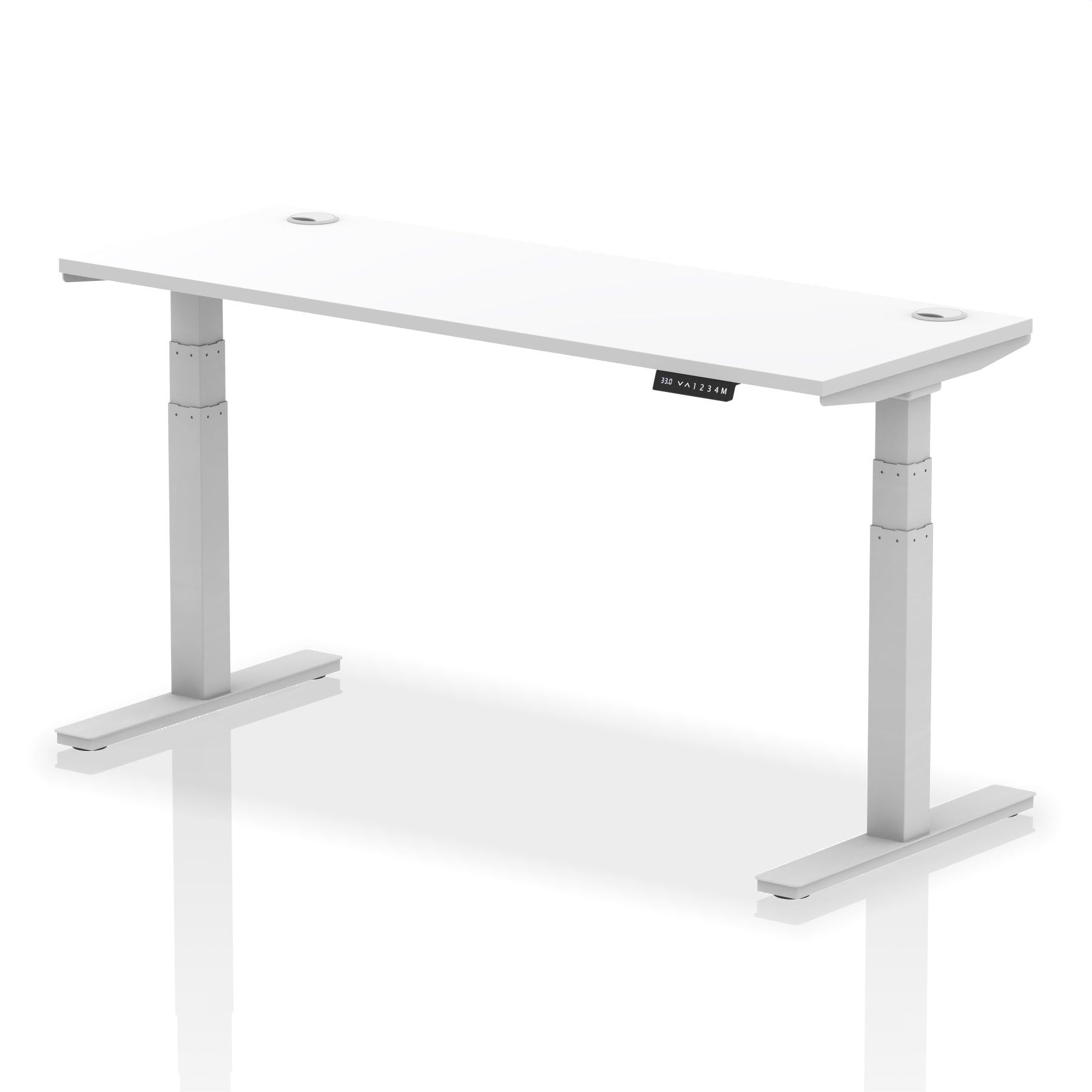 Air Height-Adjustable Slimline Desk With Cable Ports