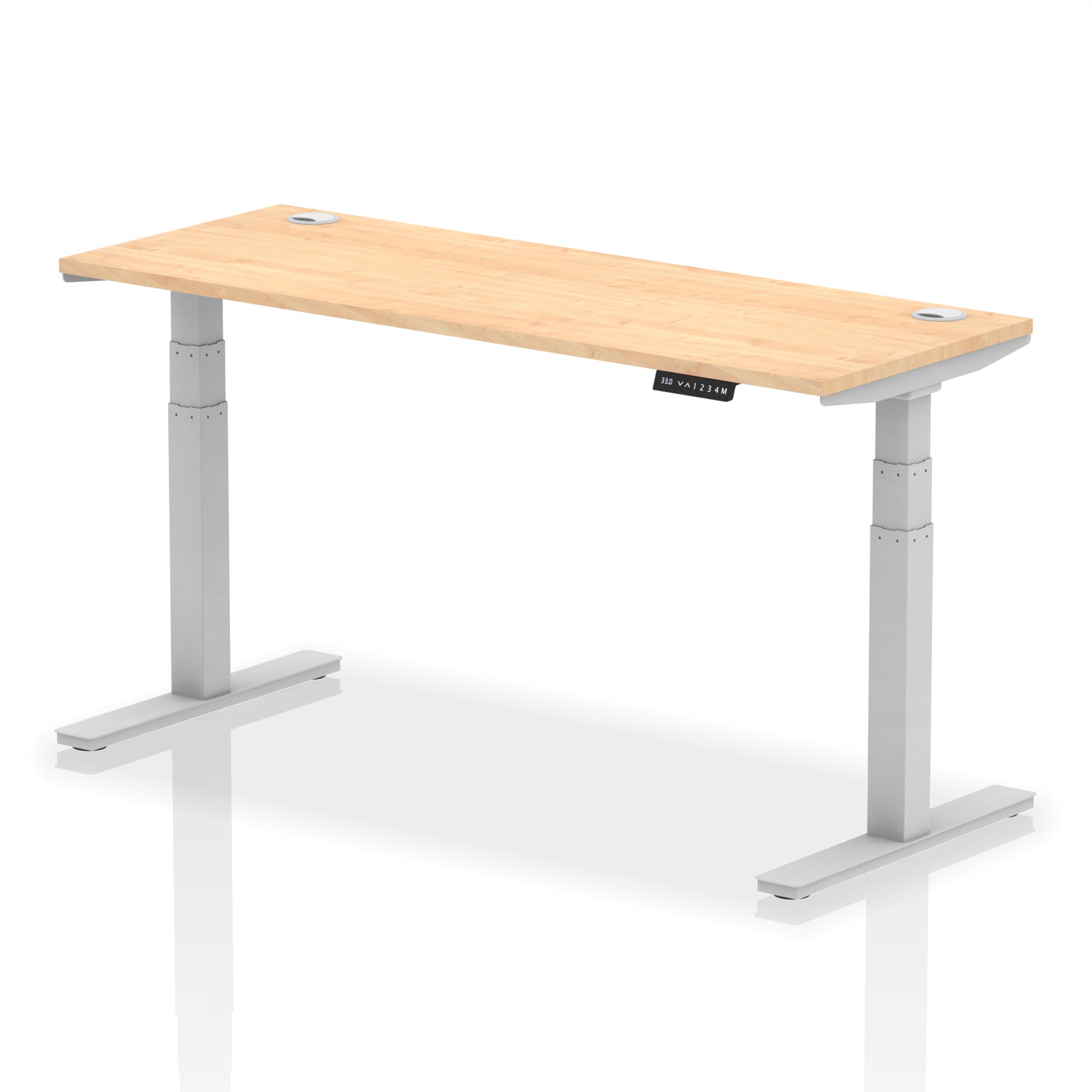Air Height-Adjustable Slimline Desk With Cable Ports
