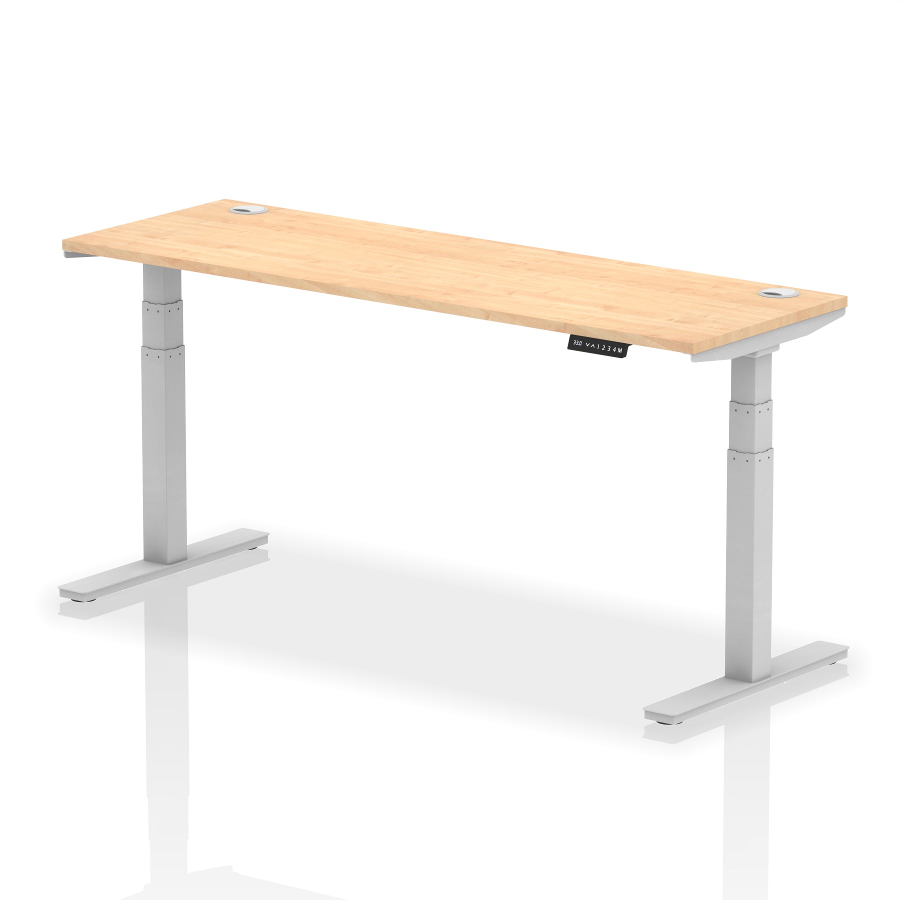Air Height-Adjustable Slimline Desk With Cable Ports