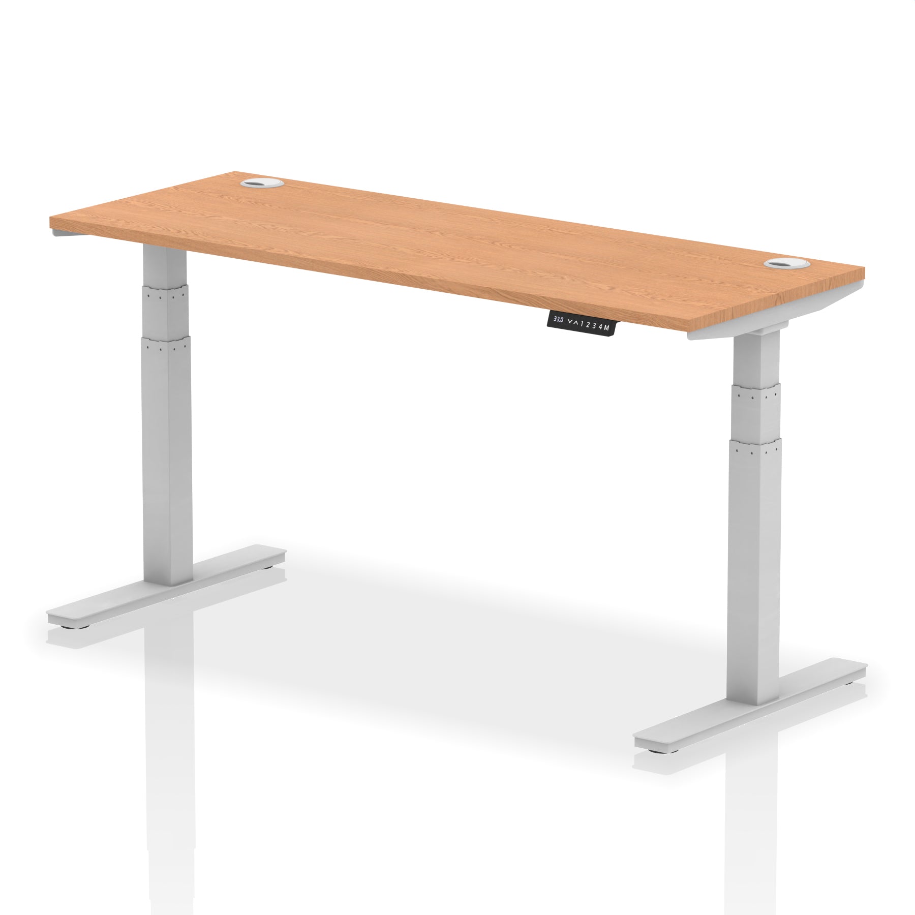 Air Height-Adjustable Slimline Desk With Cable Ports