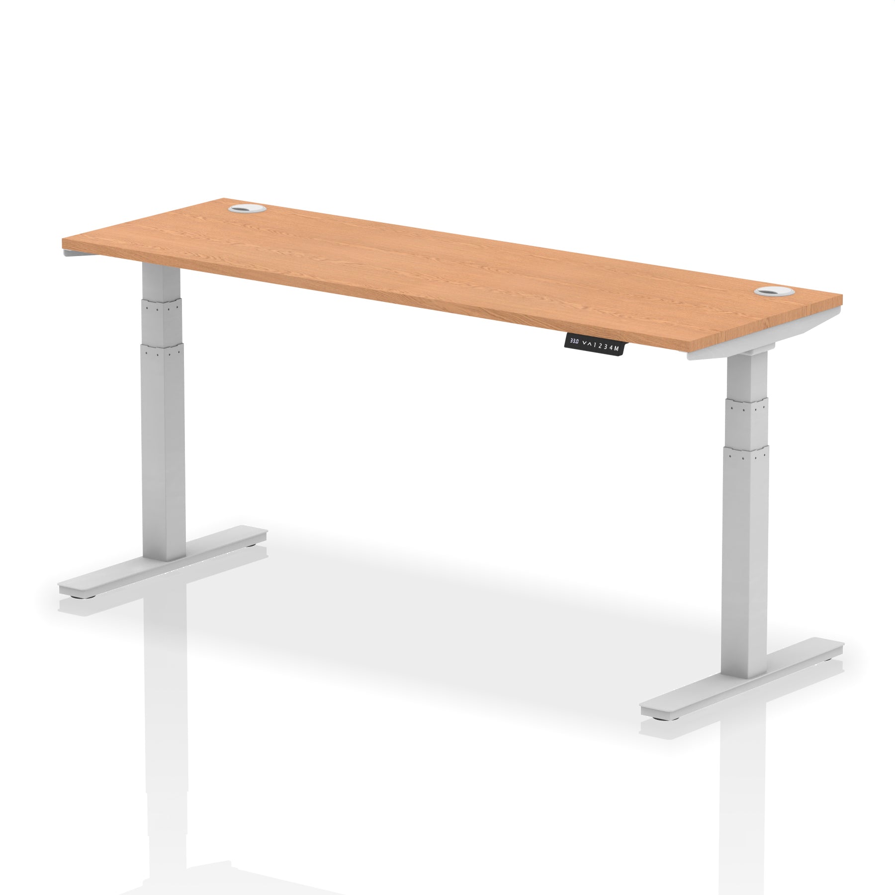 Air Height-Adjustable Slimline Desk With Cable Ports