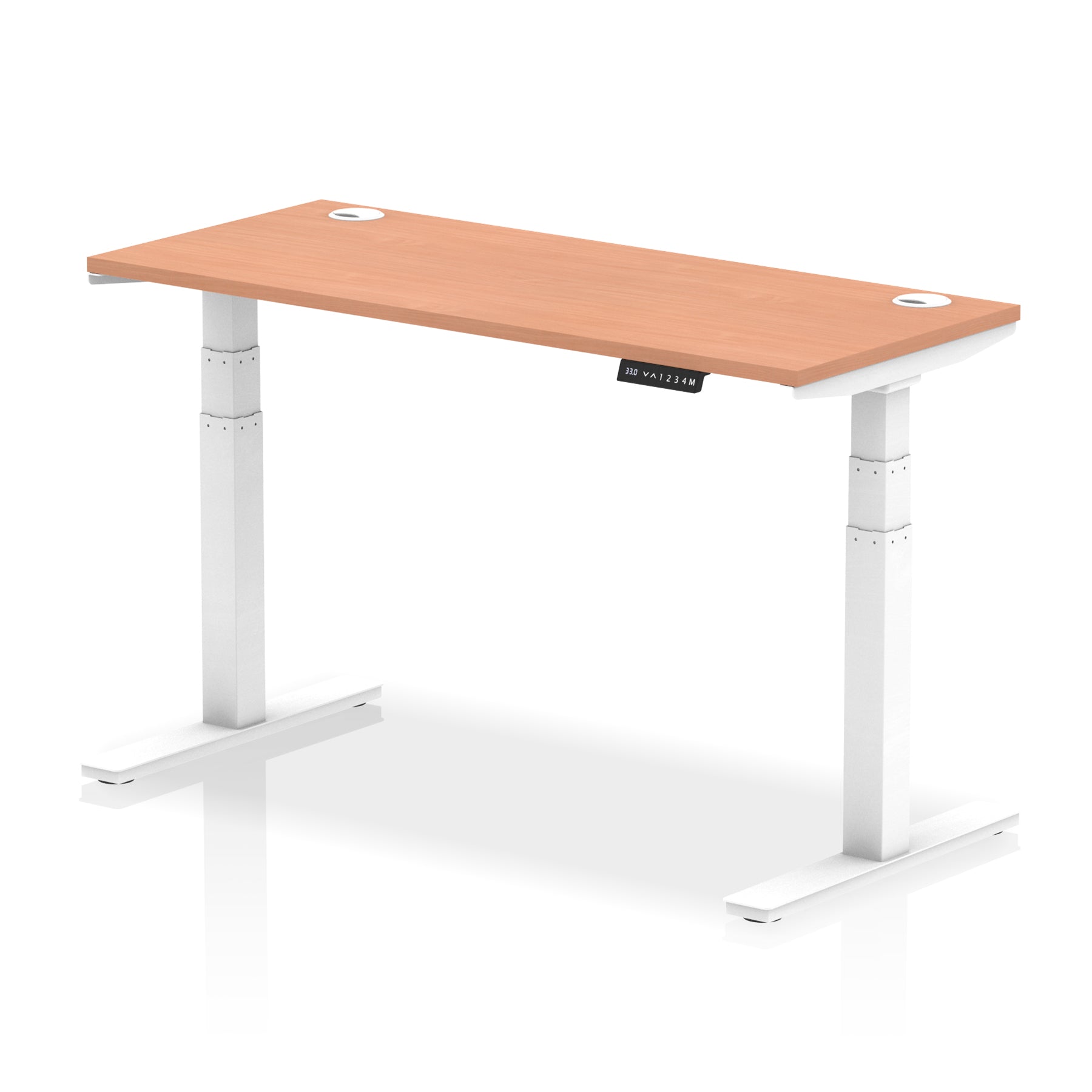 Air Height-Adjustable Slimline Desk With Cable Ports