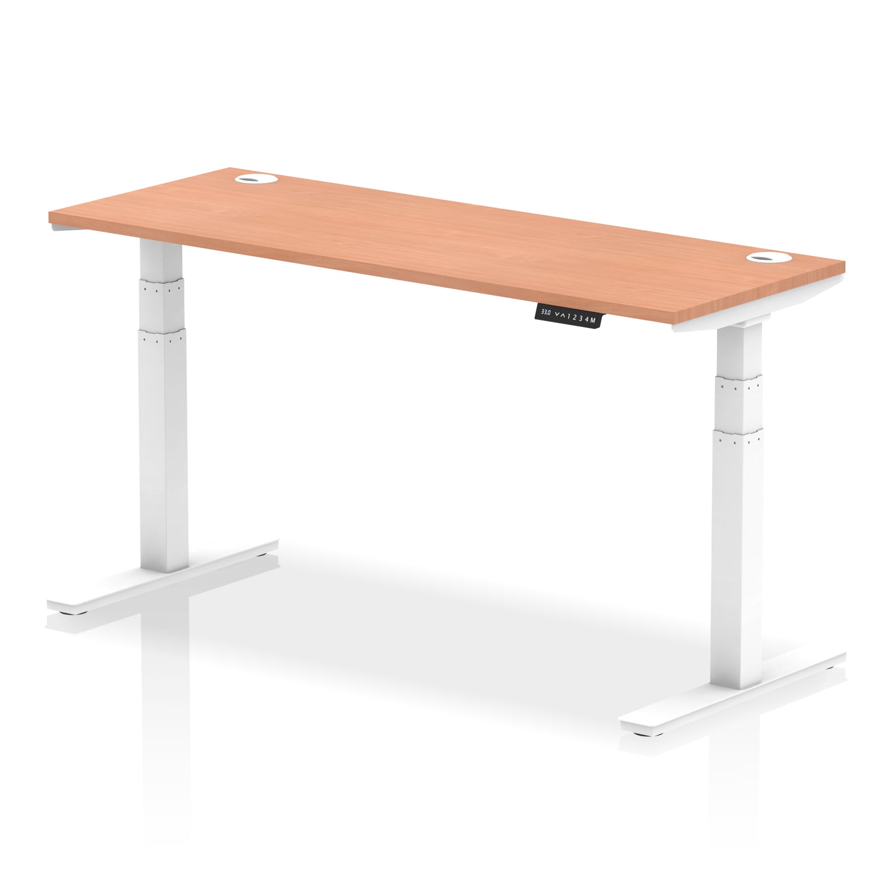 Air Height-Adjustable Slimline Desk With Cable Ports