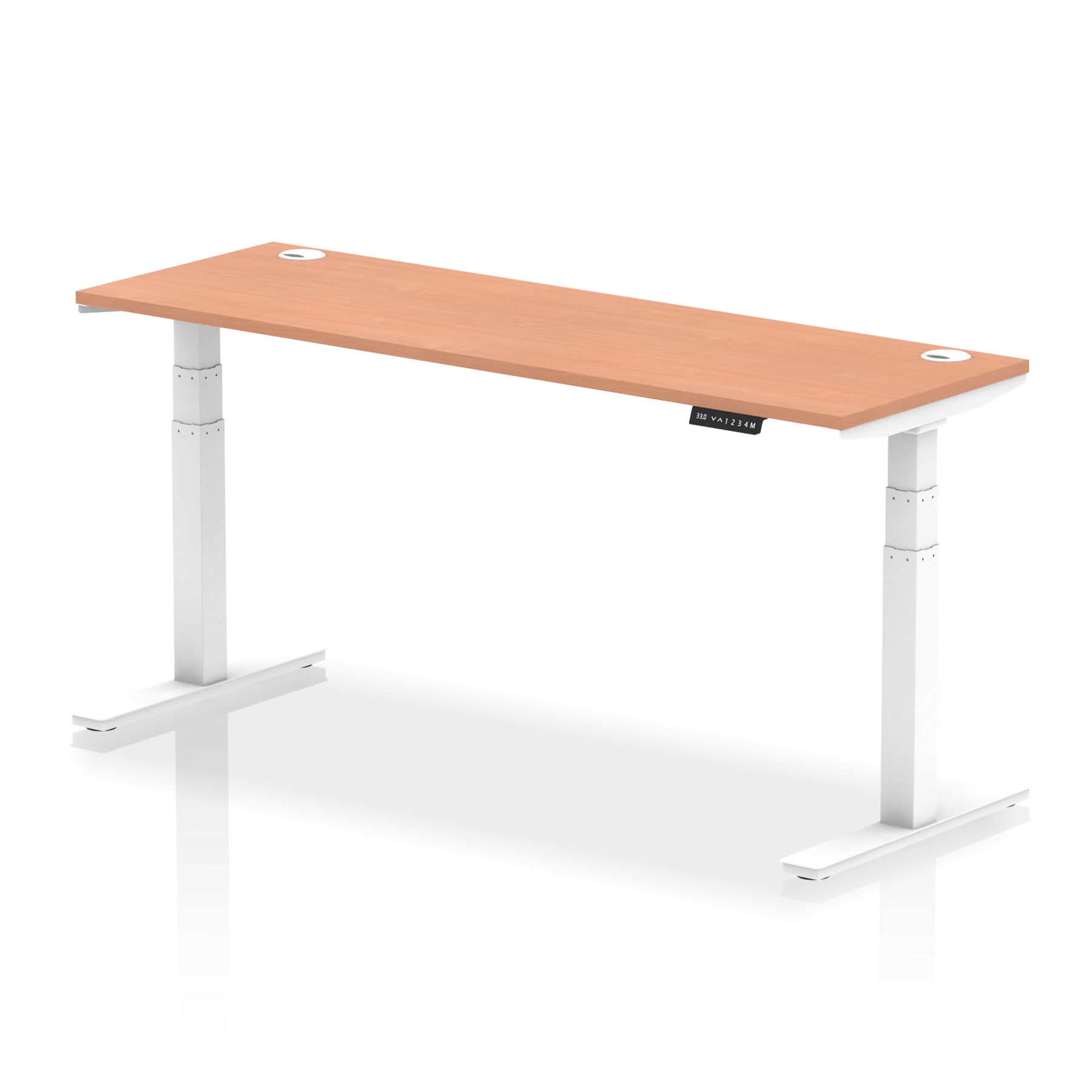 Air Height-Adjustable Slimline Desk With Cable Ports