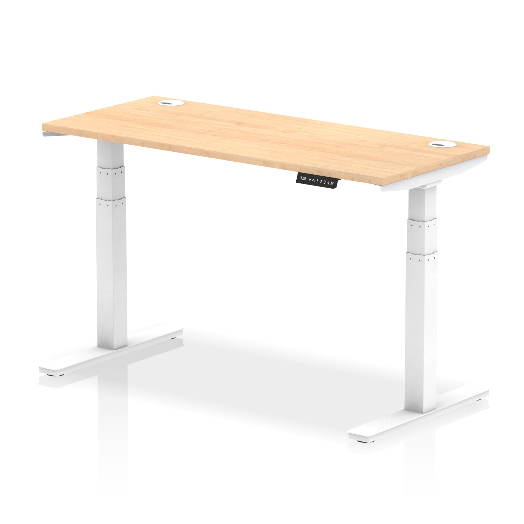 Air Height-Adjustable Slimline Desk With Cable Ports