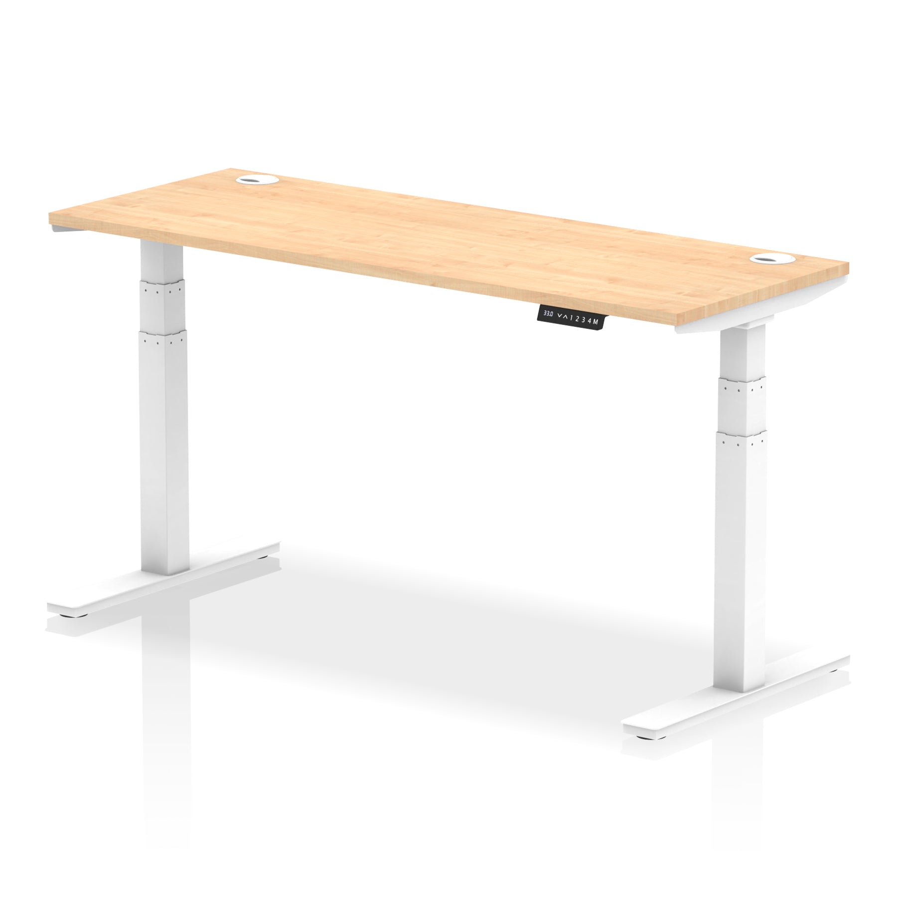 Air Height-Adjustable Slimline Desk With Cable Ports
