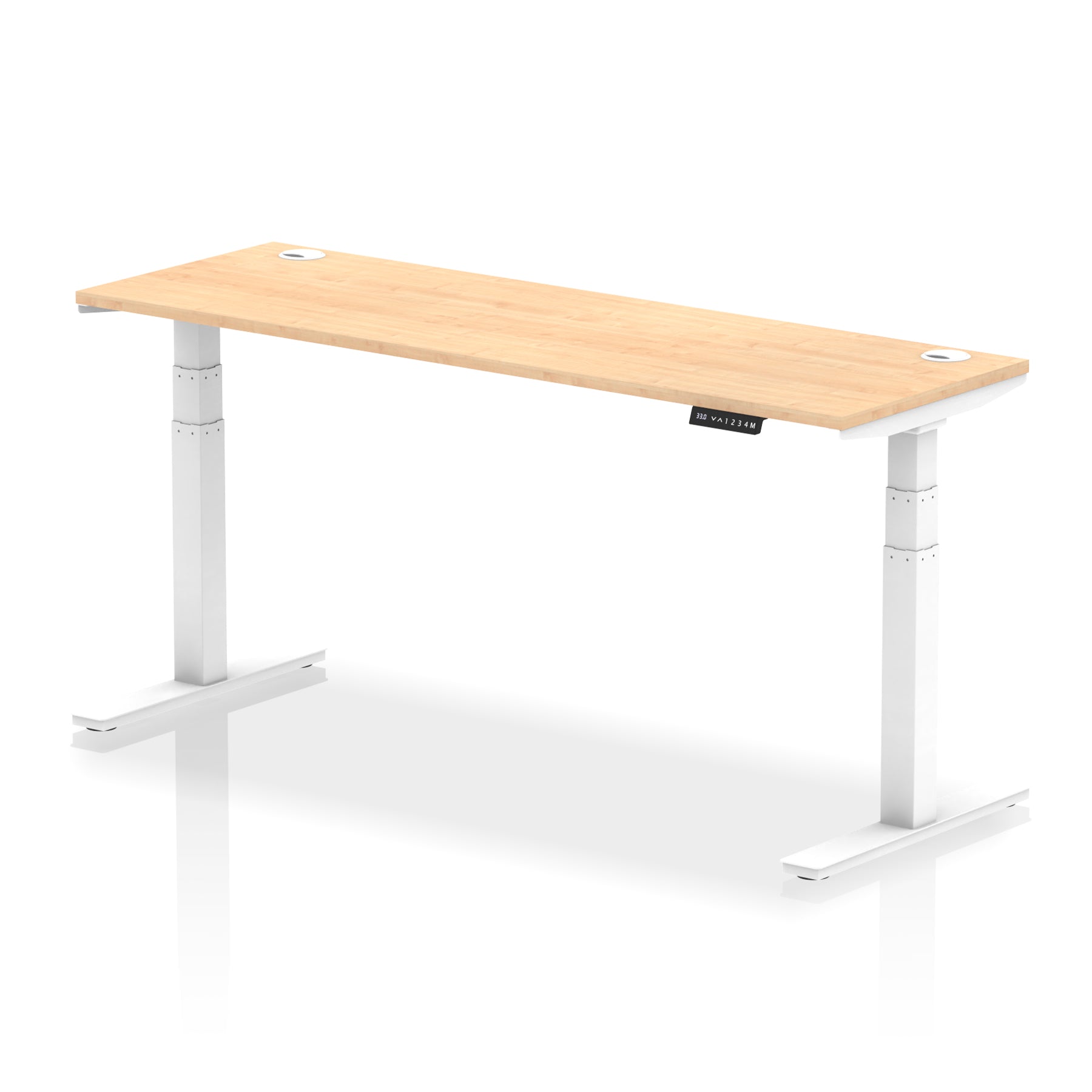 Air Height-Adjustable Slimline Desk With Cable Ports