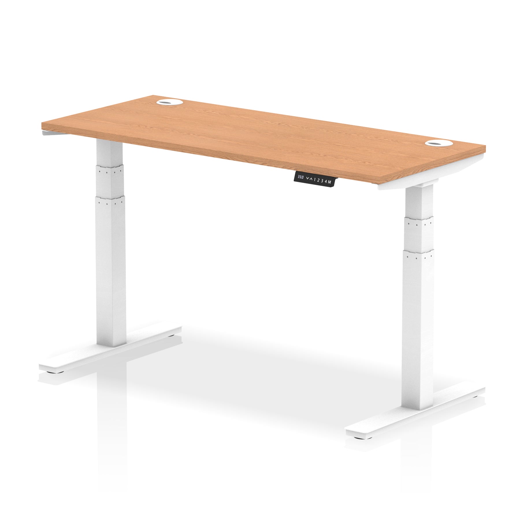 Air Height-Adjustable Slimline Desk With Cable Ports