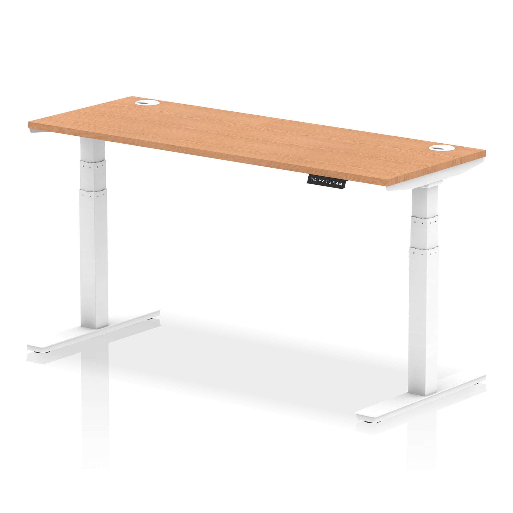 Air Height-Adjustable Slimline Desk With Cable Ports
