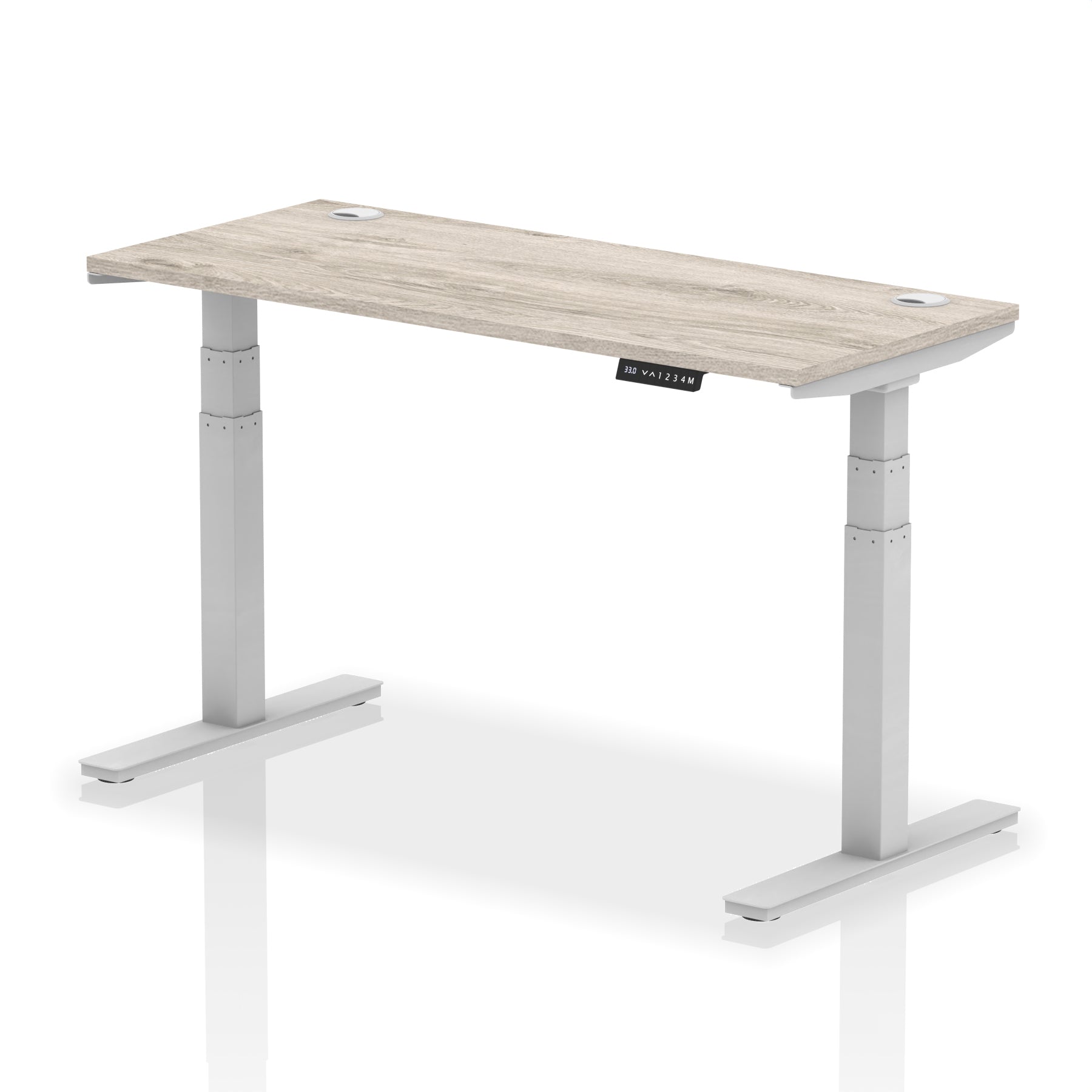 Air Height-Adjustable Slimline Desk With Cable Ports