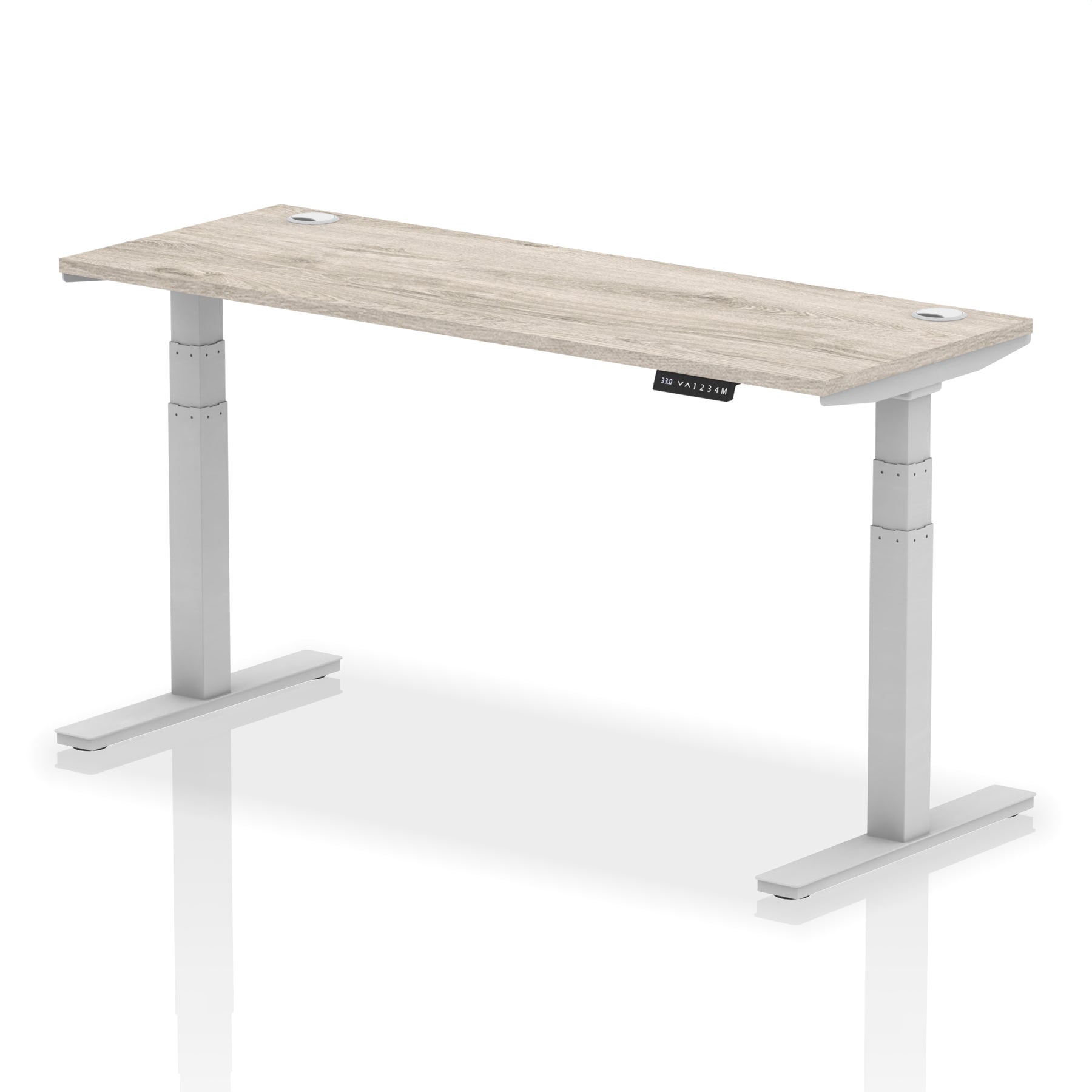 Air Height-Adjustable Slimline Desk With Cable Ports