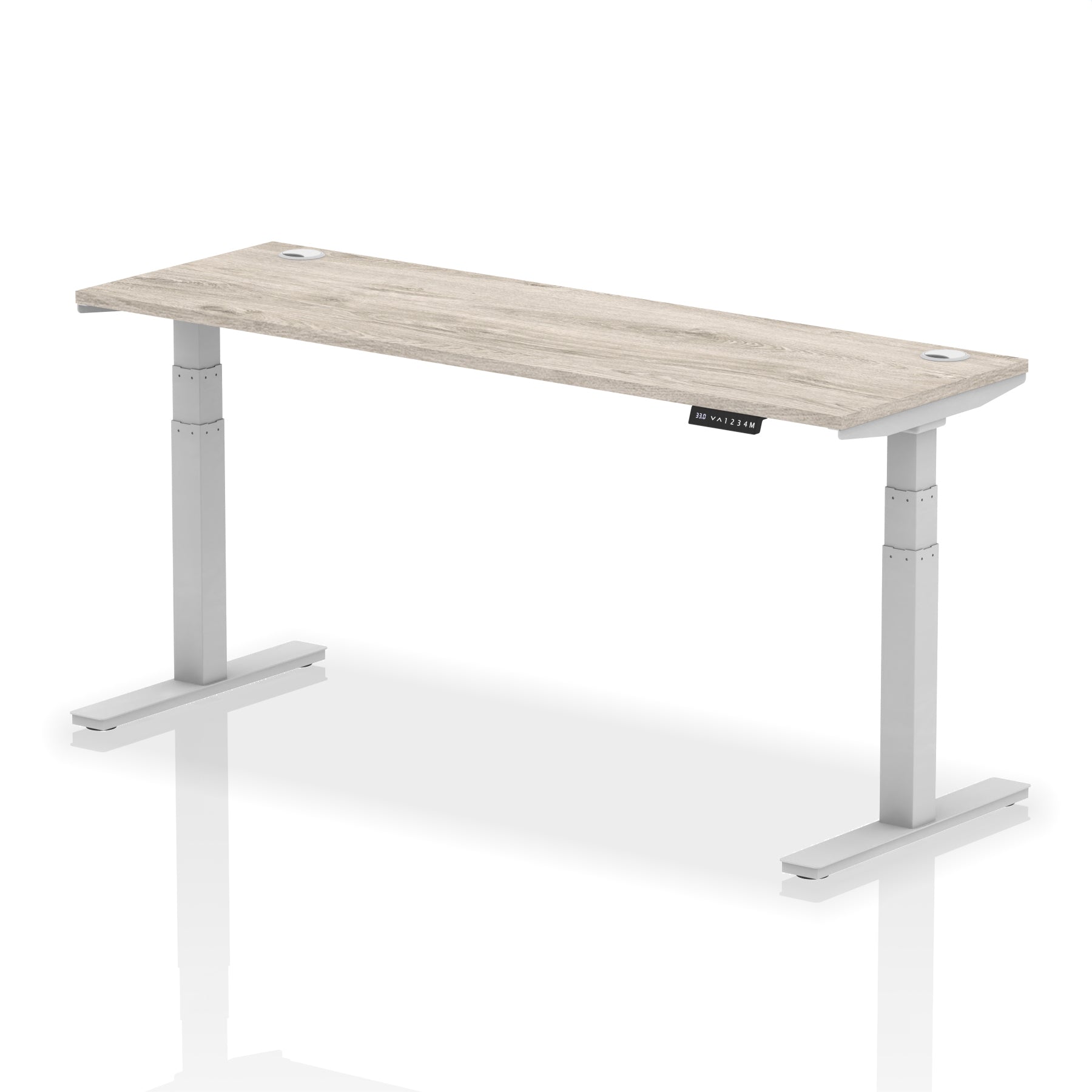 Air Height-Adjustable Slimline Desk With Cable Ports