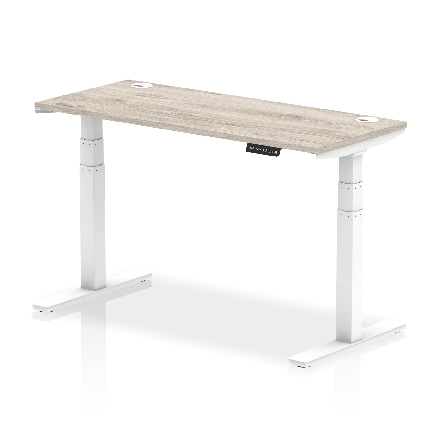 Air Height-Adjustable Slimline Desk With Cable Ports