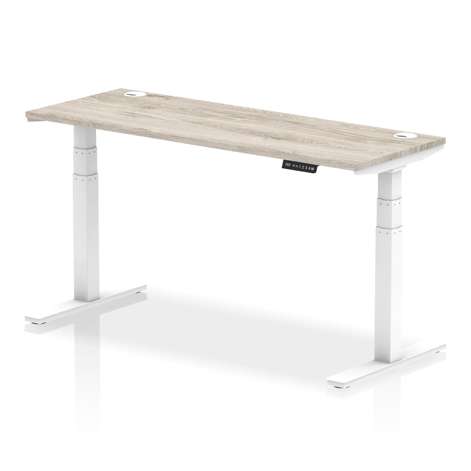 Air Height-Adjustable Slimline Desk With Cable Ports