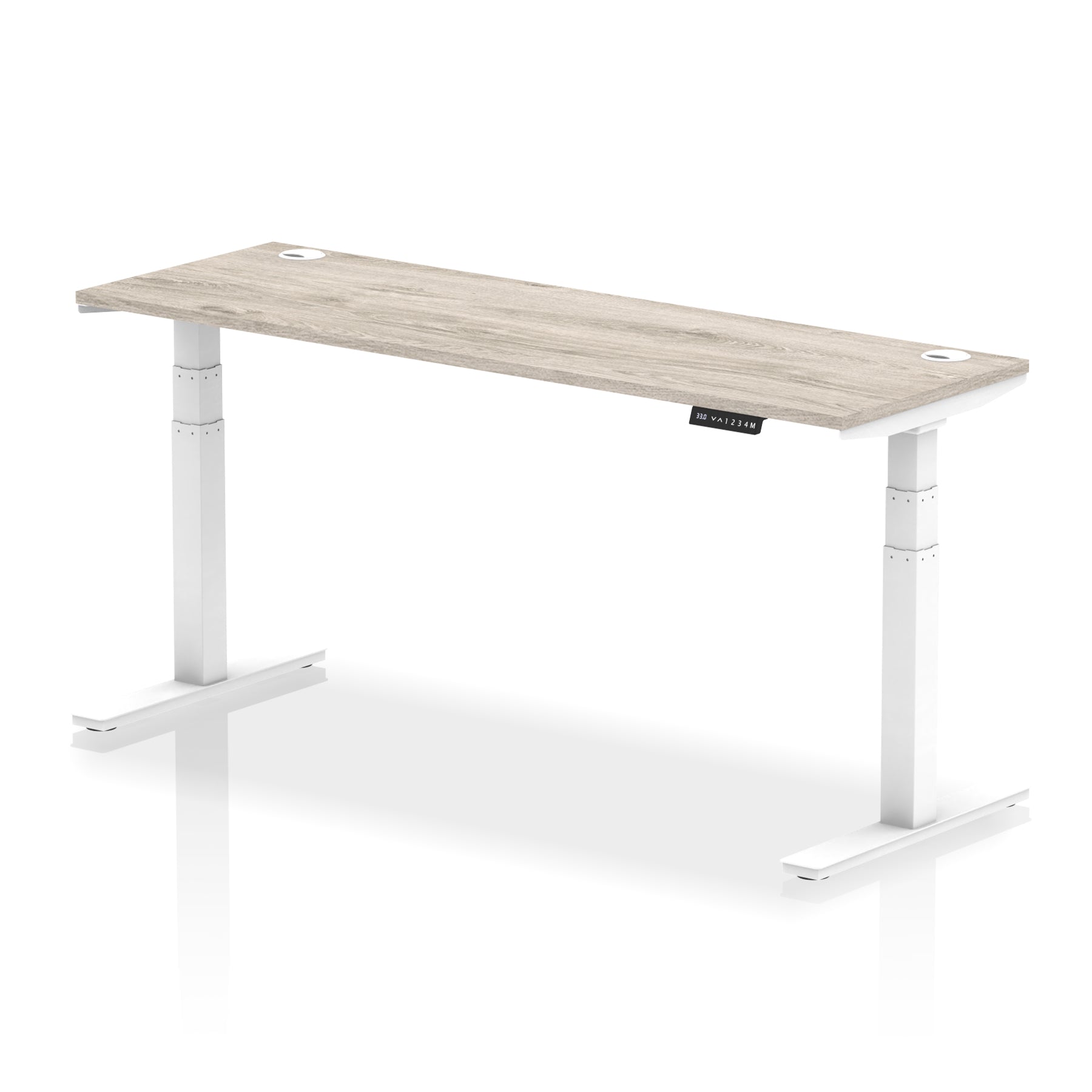 Air Height-Adjustable Slimline Desk With Cable Ports