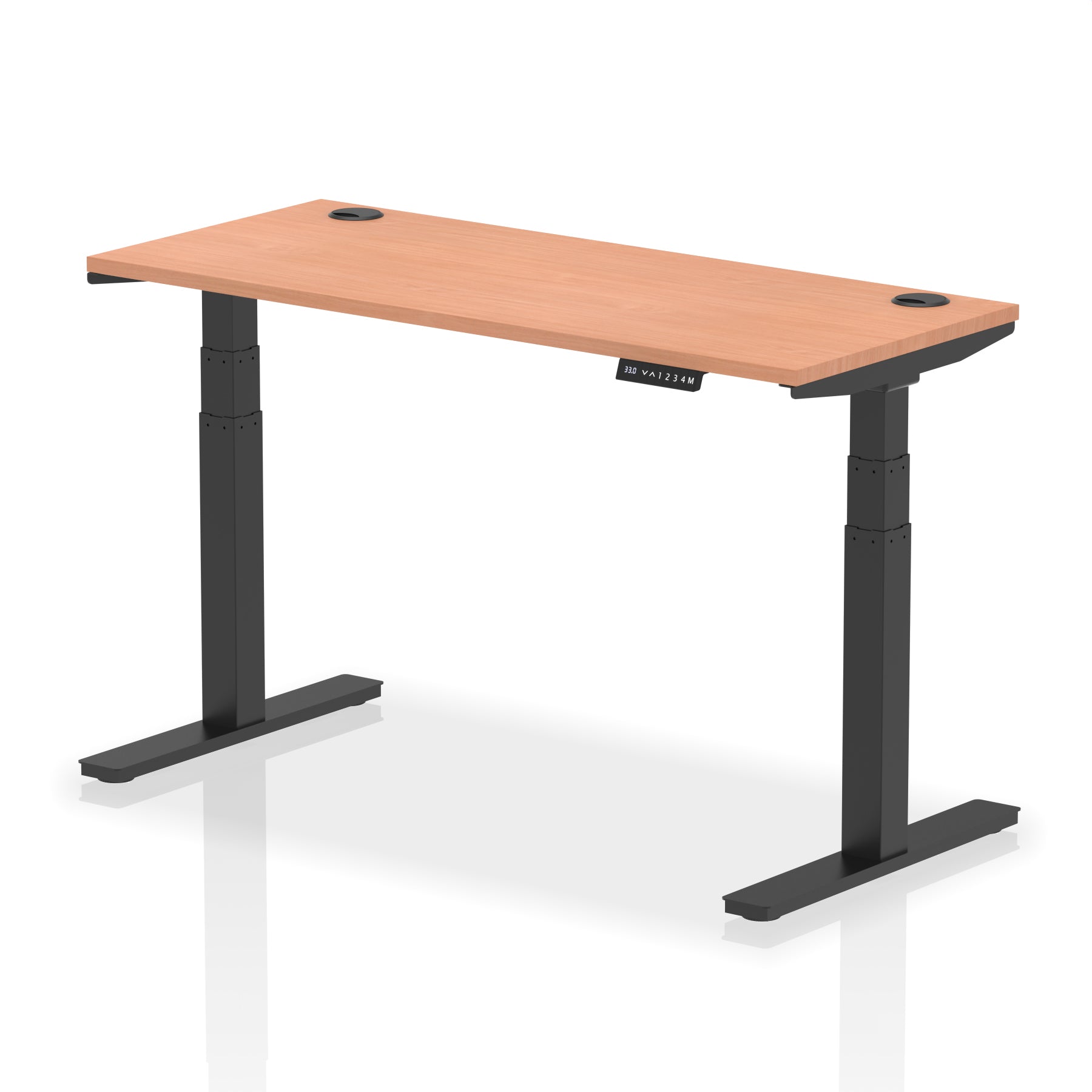 Air Height-Adjustable Slimline Desk With Cable Ports