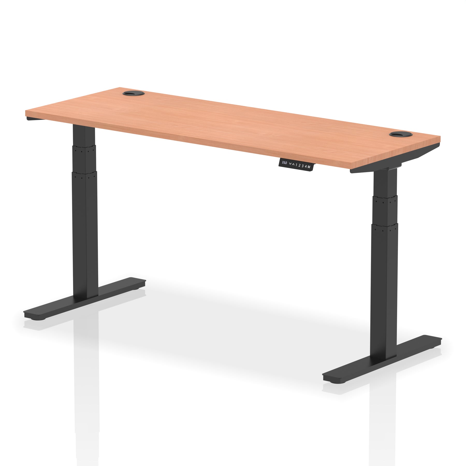 Air Height-Adjustable Slimline Desk With Cable Ports
