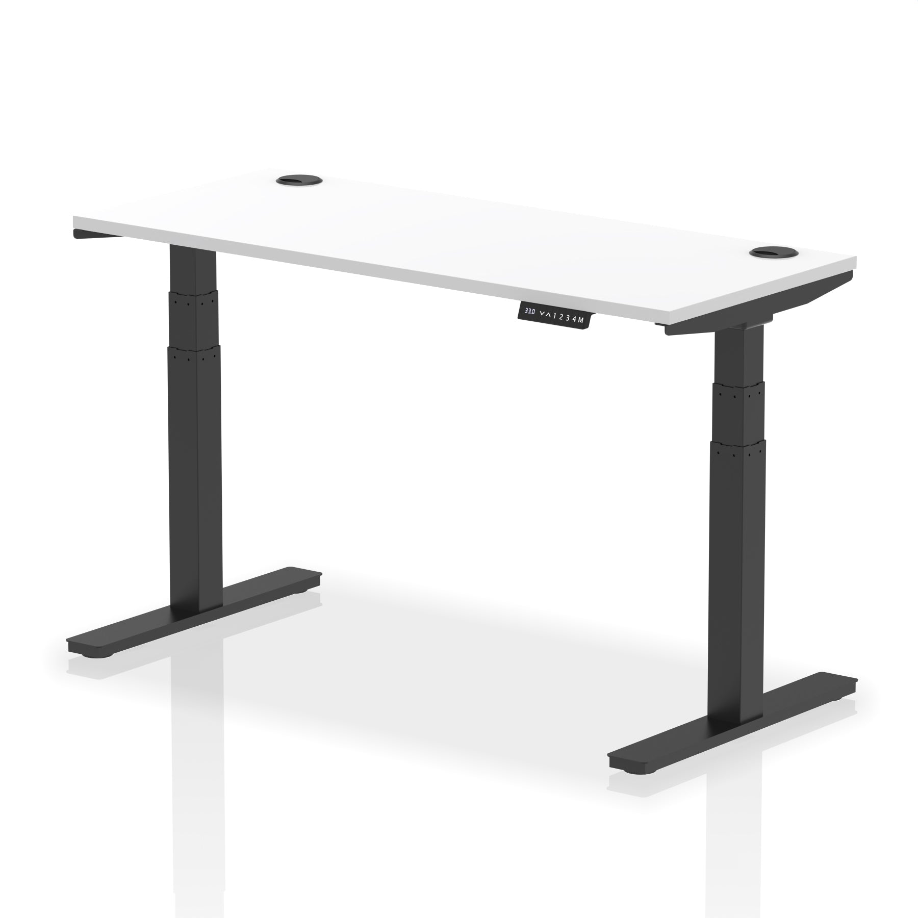 Air Height-Adjustable Slimline Desk With Cable Ports