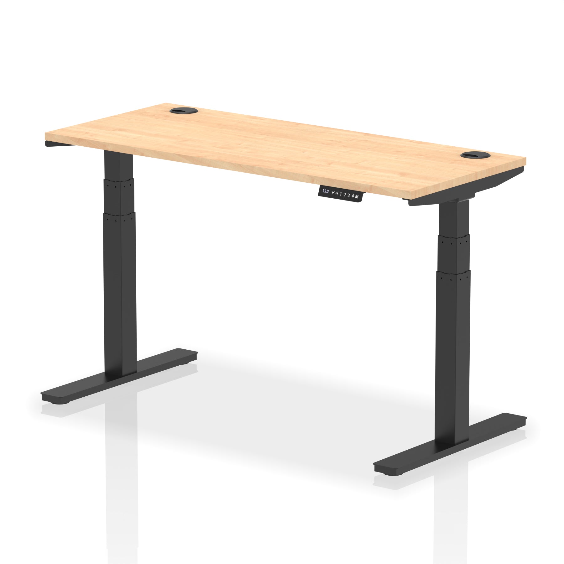 Air Height-Adjustable Slimline Desk With Cable Ports