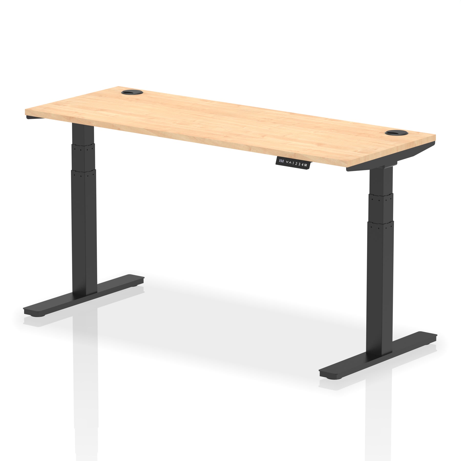 Air Height-Adjustable Slimline Desk With Cable Ports