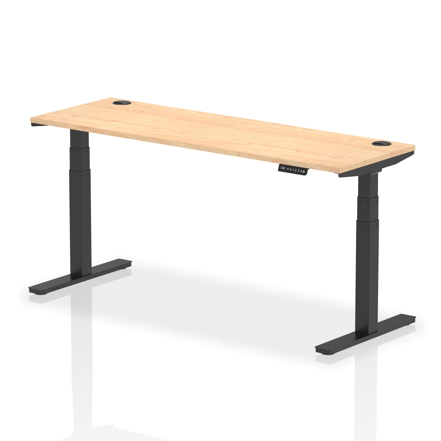 Air Height-Adjustable Slimline Desk With Cable Ports