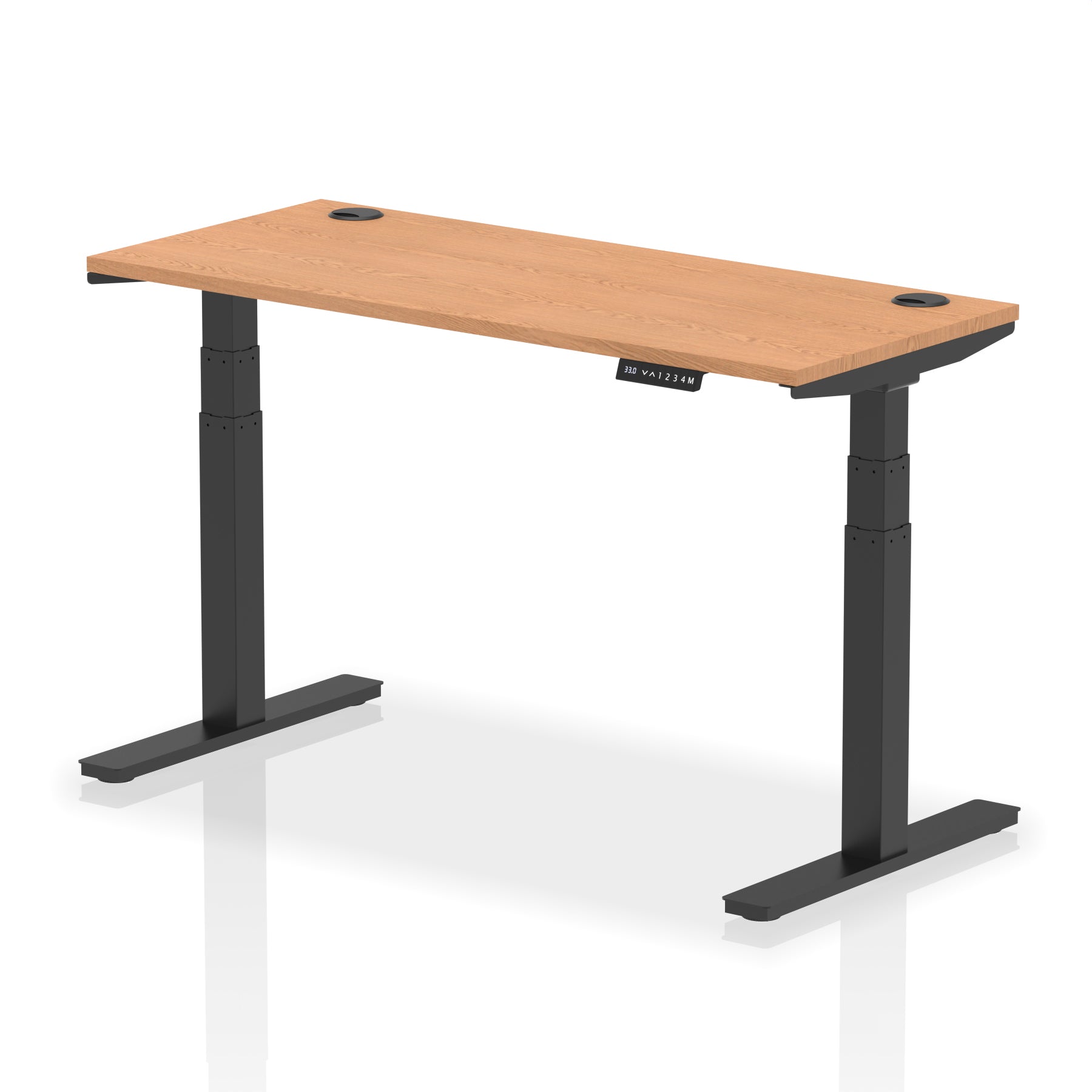 Air Height-Adjustable Slimline Desk With Cable Ports