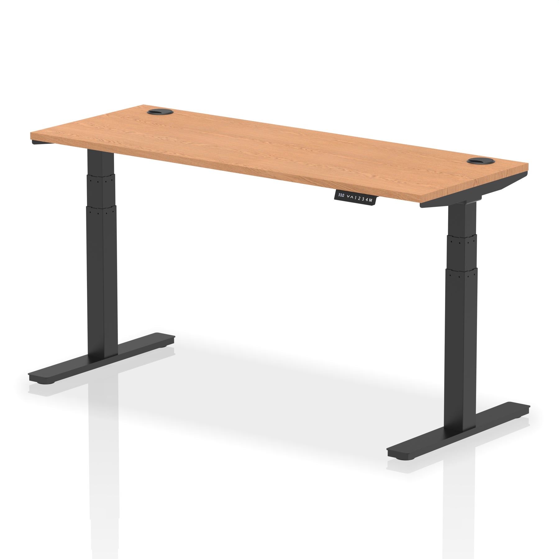 Air Height-Adjustable Slimline Desk With Cable Ports