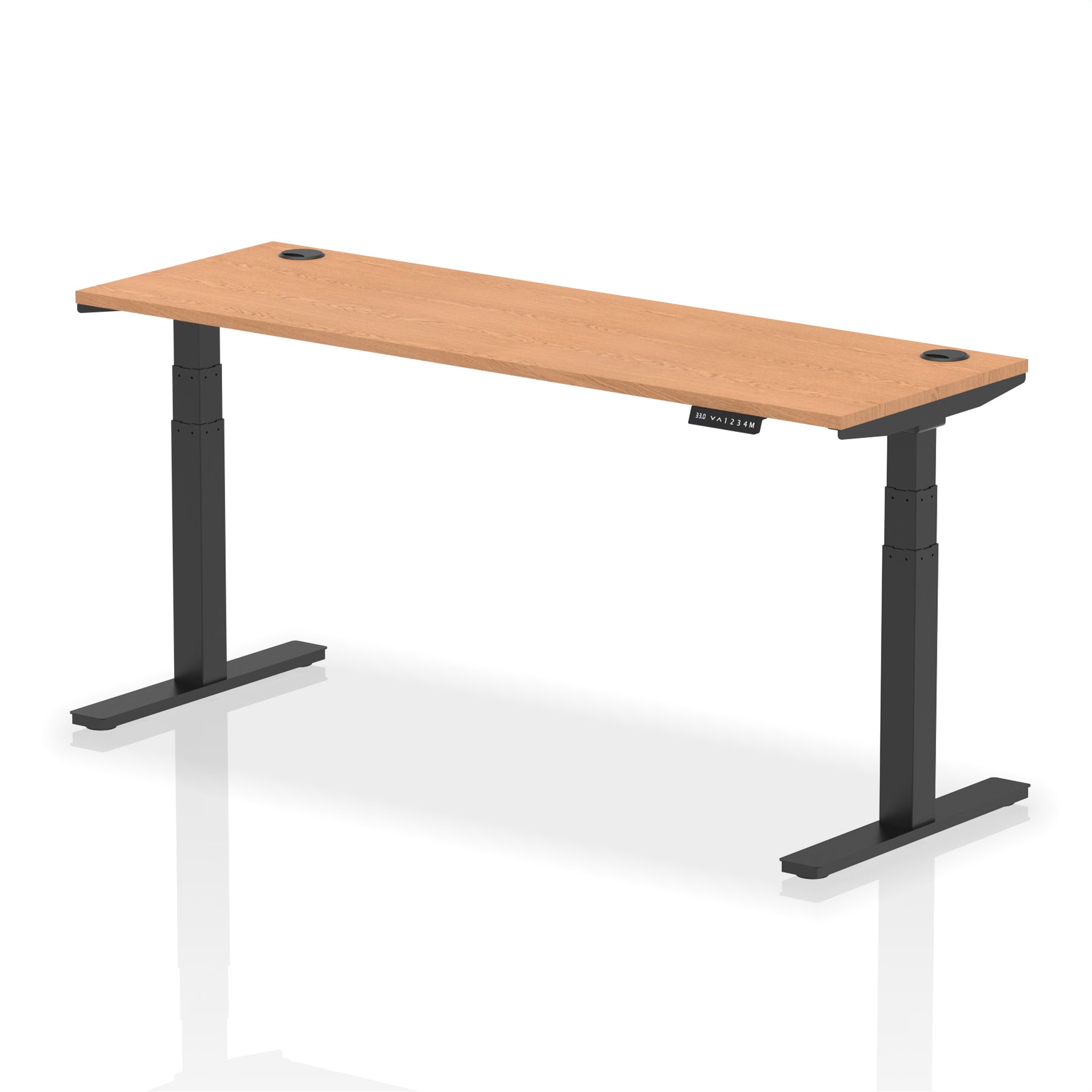 Air Height-Adjustable Slimline Desk With Cable Ports