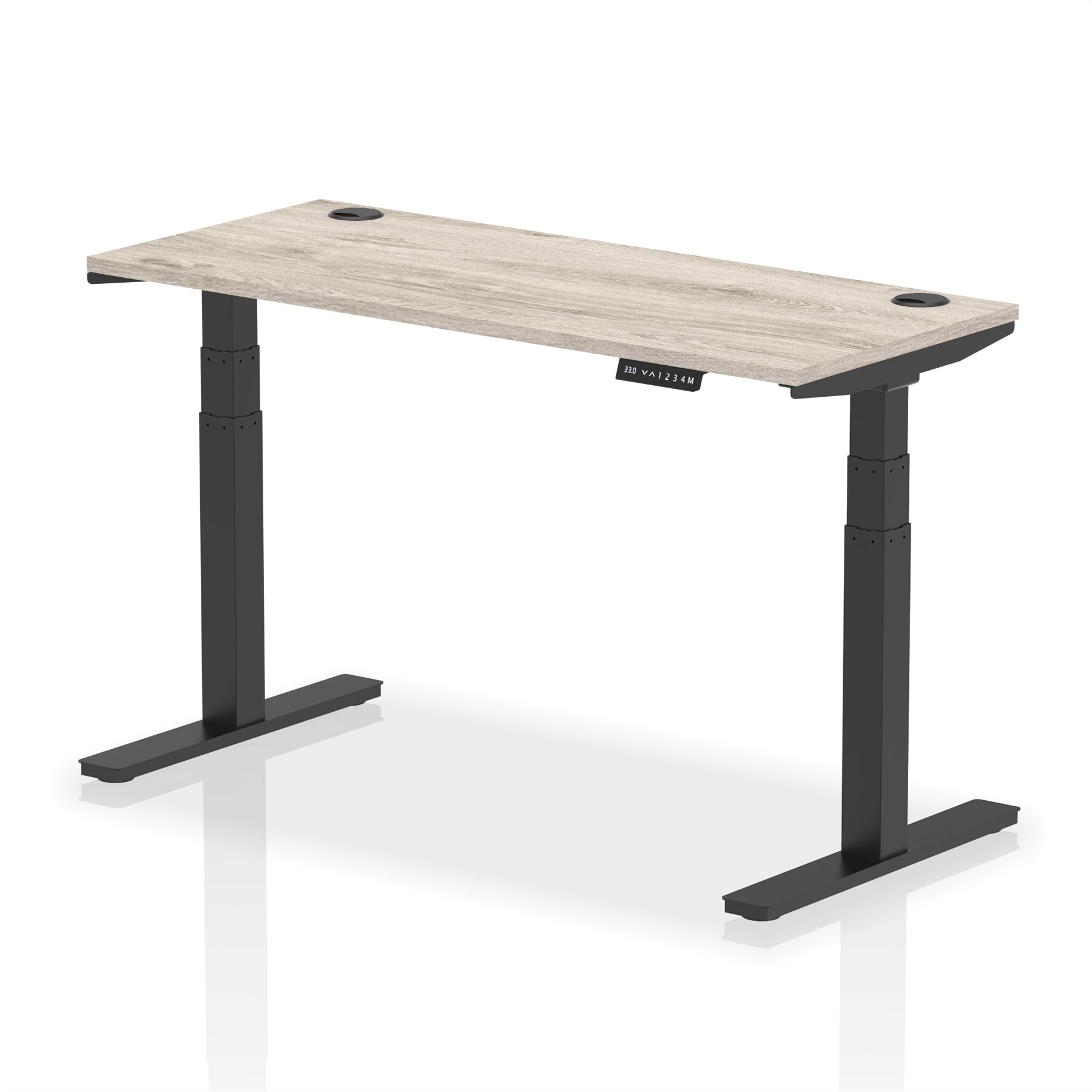 Air Height-Adjustable Slimline Desk With Cable Ports