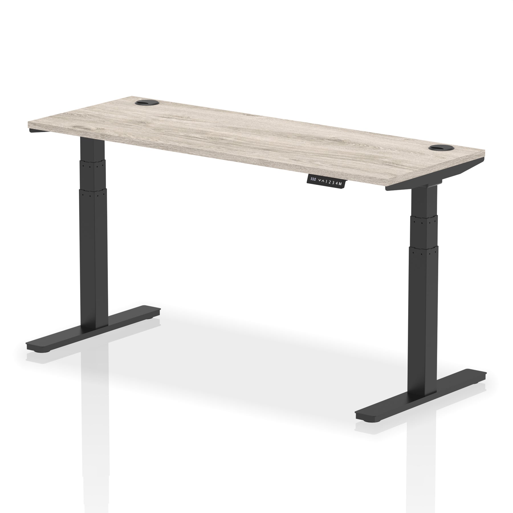 Air Height-Adjustable Slimline Desk With Cable Ports