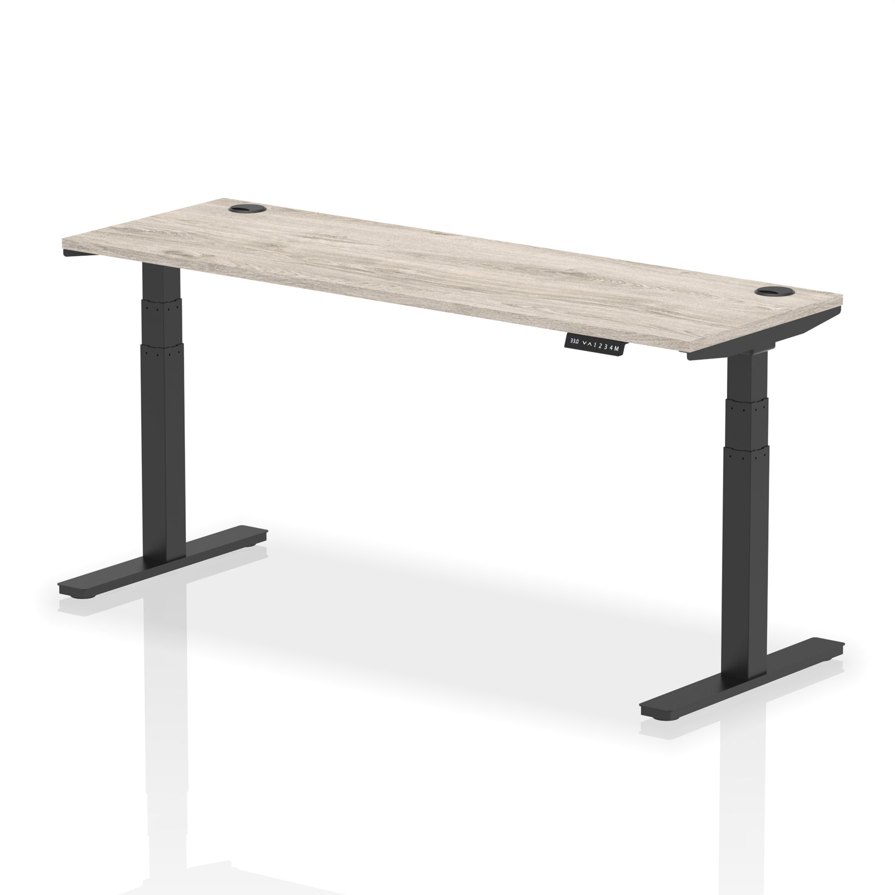 Air Height-Adjustable Slimline Desk With Cable Ports