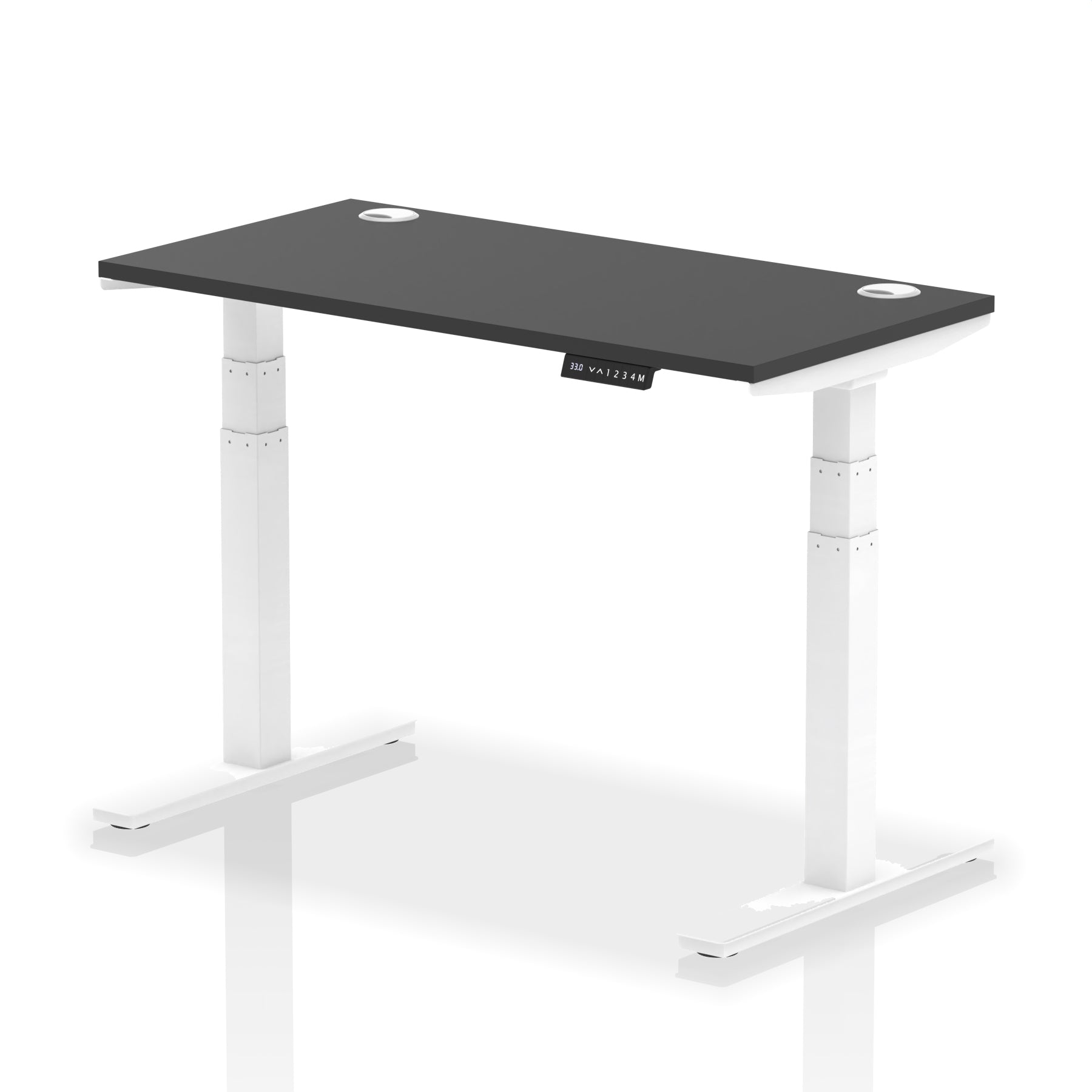 Air Height-Adjustable Black Series Slimline Desk With Cable Ports