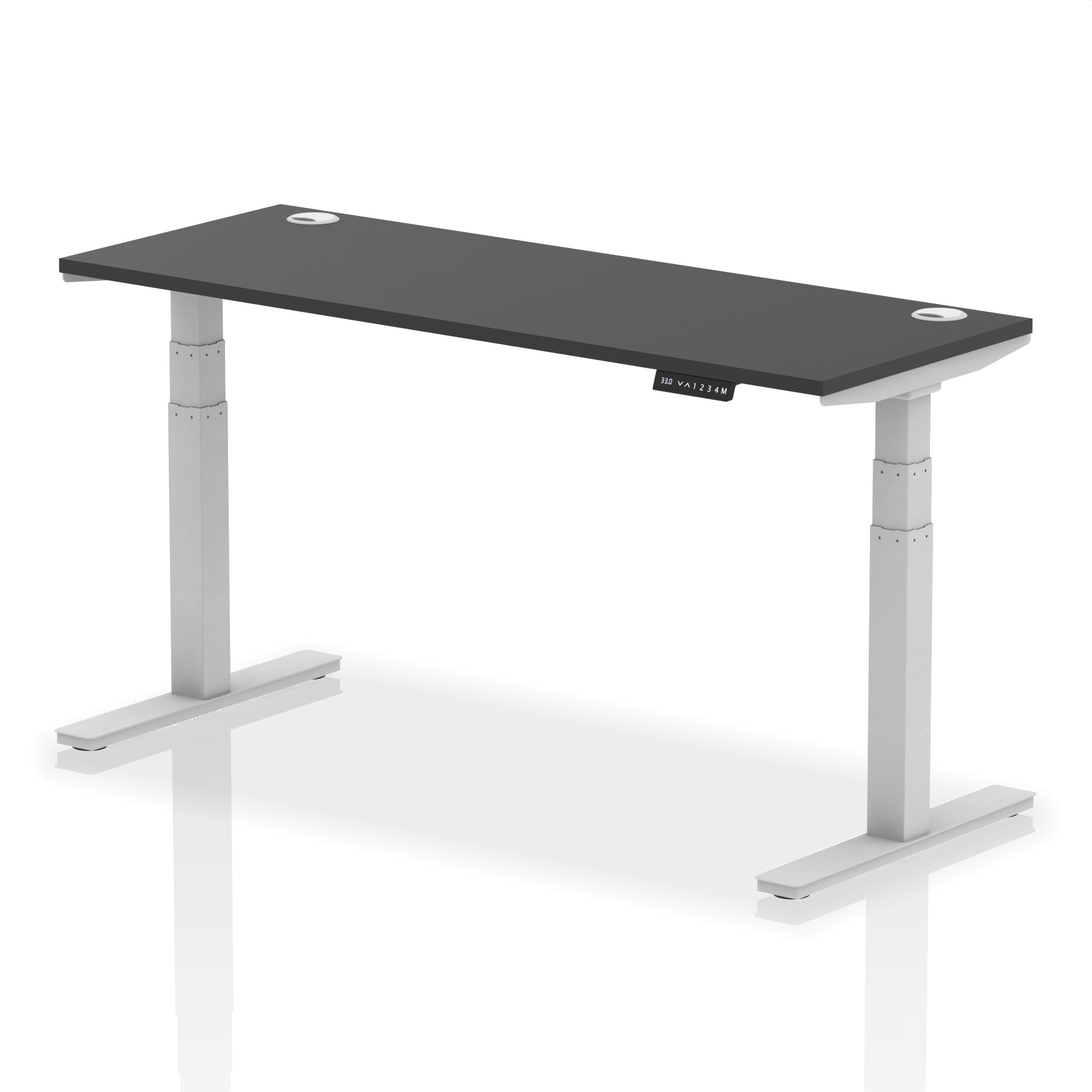 Air Height-Adjustable Slimline Desk With Cable Ports