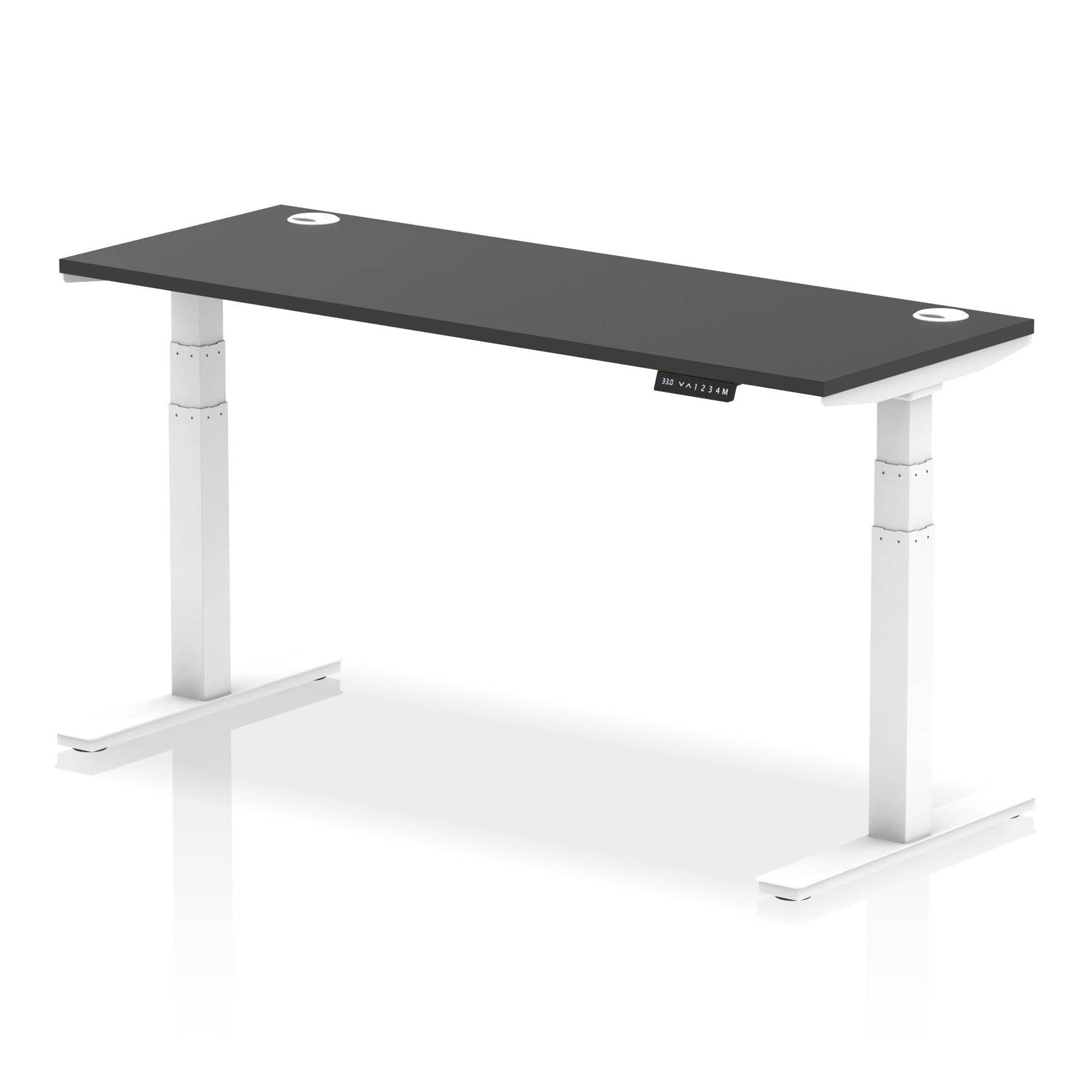 Air Height-Adjustable Slimline Desk With Cable Ports