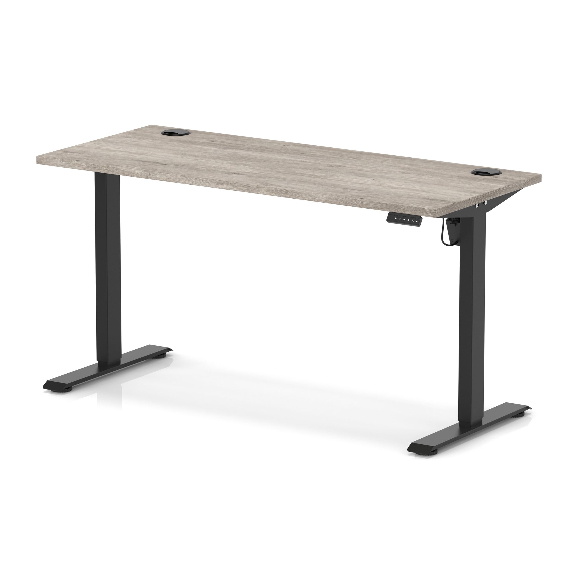 Air Lite Height Adjustable Slimline Desk With Cable Ports