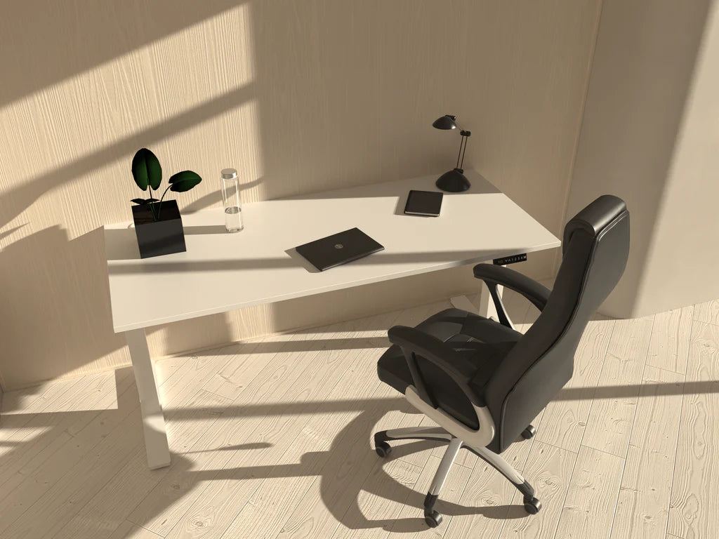Air Height-Adjustable Slimline Desk With Cable Ports